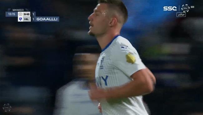 هدف سافيتش في مرمي الشباب بالدوري السعودي