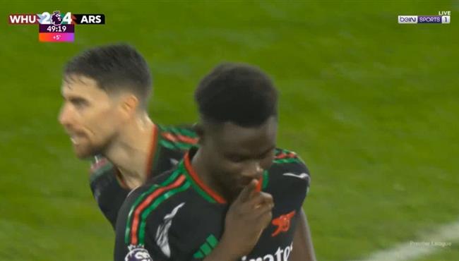 هدف ساكا في مرمي وست هام بالدوري الانجليزي