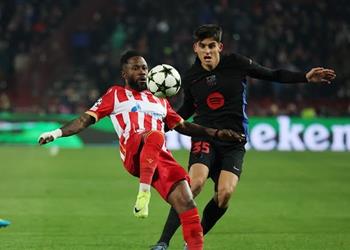 فيديو سيلاس يسجل هدف تعادل النجم الأحمر أمام برشلونة