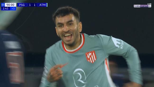 هدف انخيل كوريا القاتل في مرمي باريس سان جيرمان بدوري ابطال اوروبا