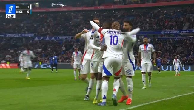 اهداف مباراة نيس وليون 1 4 الدوري الفرنسي