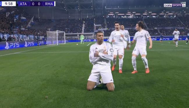 هدف مبابي في مرمي اتالانتا بدوري ابطال اوروبا