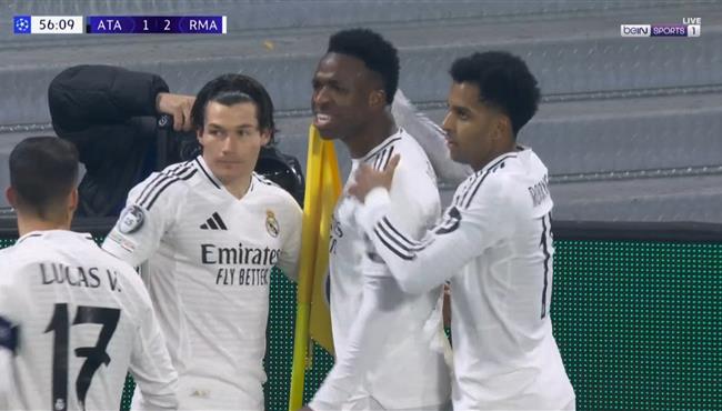 هدف فينيسيوس جونيور في مرمي اتالانتا بدوري ابطال اوروبا