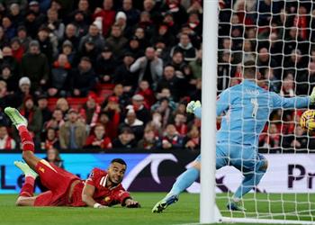 فيديو أسيست محمد صلاح جاكبو يسجل هدف تعادل ليفربول أمام فولهام