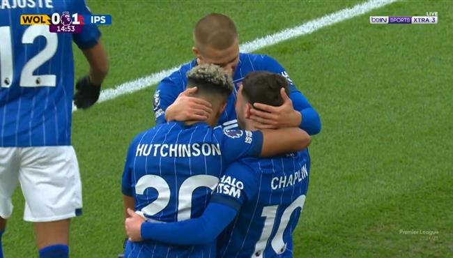 اهداف مباراة ابسويتش تاون وولفرهامبتون 2 1 الدوري الانجليزي