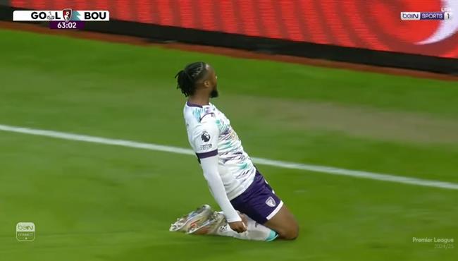 هدف بورنموث الثالث في مرمي مانشستر يونايتد بالدوري الانجليزي