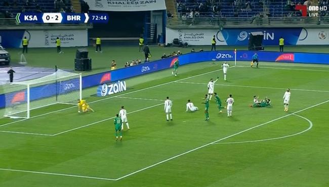 هدف السعودية الاول في مرمي البحرين بكأس الخليج