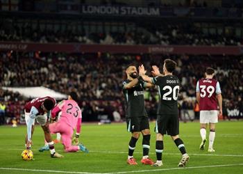 محمد صلاح يتجاوز رقم بيكهام في مباراة ليفربول ووست هام