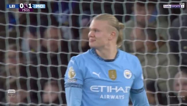 هدف هالاند في مرمي ليستر سيتي بالدوري الانجليزي