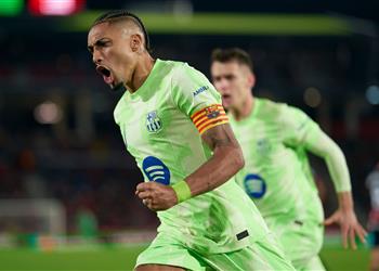 فيديو في 5 دقائق رافينها ودي يونج يسجلان هدفين لـ برشلونة أمام مايوركا