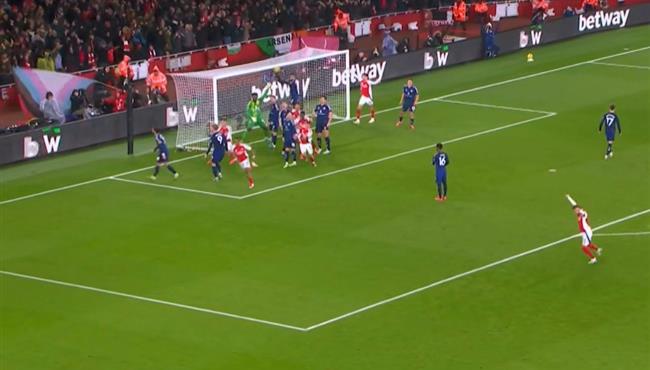 هدف ارسنال الاول في مرمي مانشستر يونايتد بالدوري الانجليزي