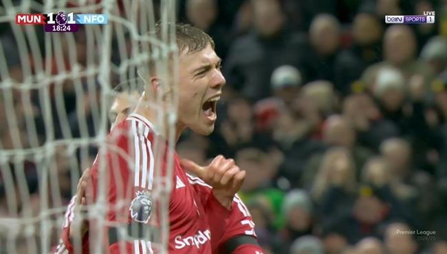 هدف تعادل مانشستر يونايتد مع نوتينجهام فورست 1 1 الدوري الانجليزي