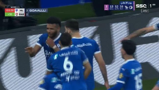 اهداف مباراة الهلال والرائد المثيرة 3 2 الدوري السعودي