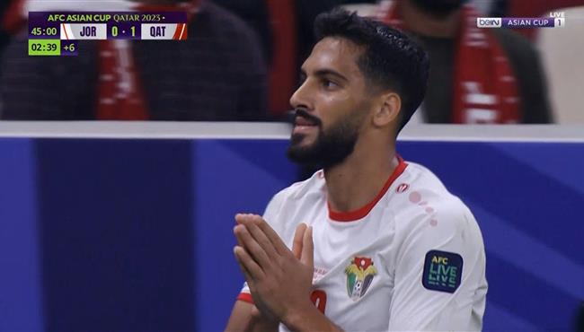 موسي التعمري كاد ان يسجل هدف في مباراة الاردن وقطر بنهائي كأس اسيا