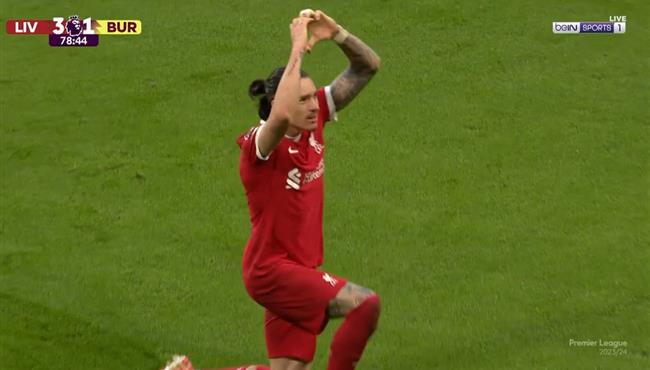 هدف داروين نونيز في مرمي بيرنلي بالدوري الانجليزي