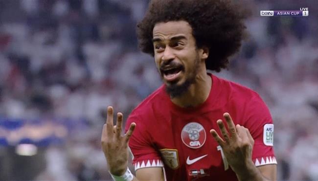 هاتريك اكرم عفيف في مباراة قطر والاردن بنهائي كأس اسيا
