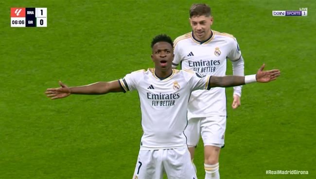 هدف فينيسيوس جونيور العالمي في مرمي جيرونا بالدوري الاسباني