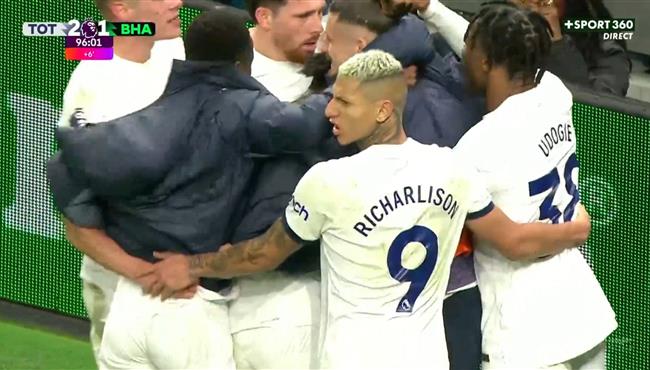 اهداف مباراة توتنهام وبرايتون 2 1 الدوري الانجليزي