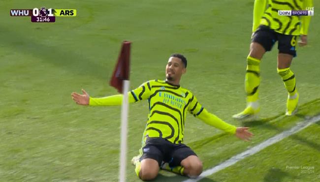 هدف ارسنال الاول في مرمي وست هام بالدوري الانجليزي