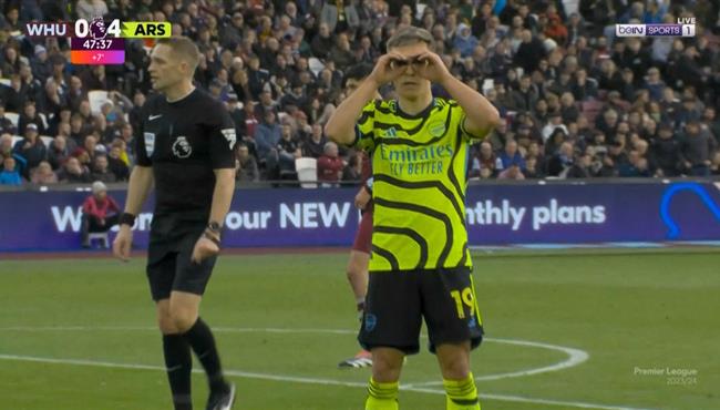 هدف تروسارد الرائع في مرمي وست هام بالدوري الانجليزي