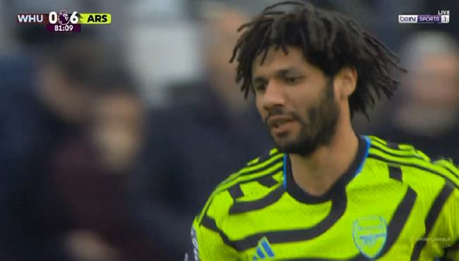 محمد النني كاد ان يسجل هدف رائع امام وست هام بالدوري الانجليزي