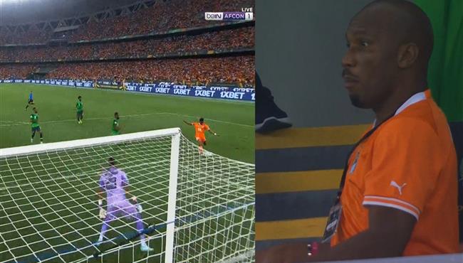 أدينجرا يهدر هدف محقق امام نيجيريا في نهائي امم افريقيا وغضب وانفعال دروجبا