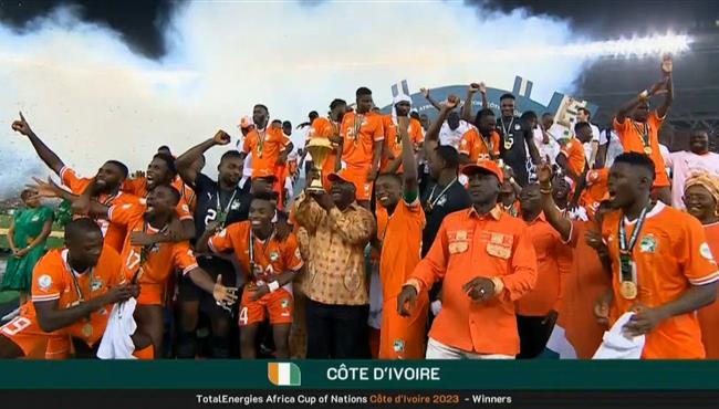 مراسم تتويج كوت ديفوار بطلا لكأس امم افريقيا 2023