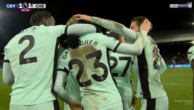 هدف تعادل تشيلسي مع كريستال بالاس بالدوري الانجليزي