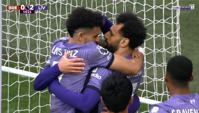 هدف ليفربول الثاني في مرمى برينتفورد أسيست محمد صلاح