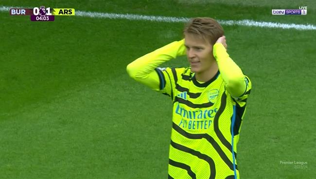 هدف اوديجارد الرائع في مرمي بيرنلي بالدوري الانجليزي