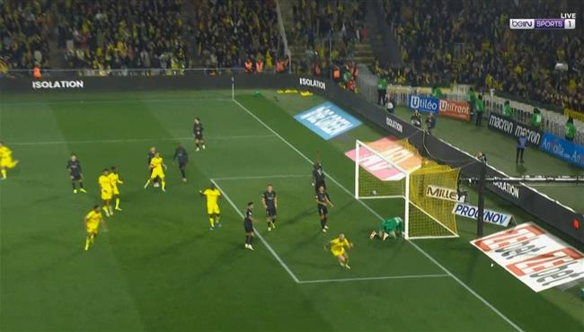 هدف نانت الملغي امام باريس سان جيرمان في الدوري الفرنسي