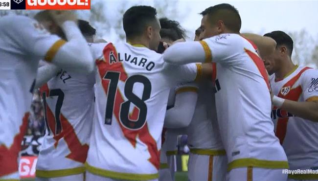 هدف تعادل رايو فاليكانو مع ريال مدريد 1 1 الدوري الاسباني