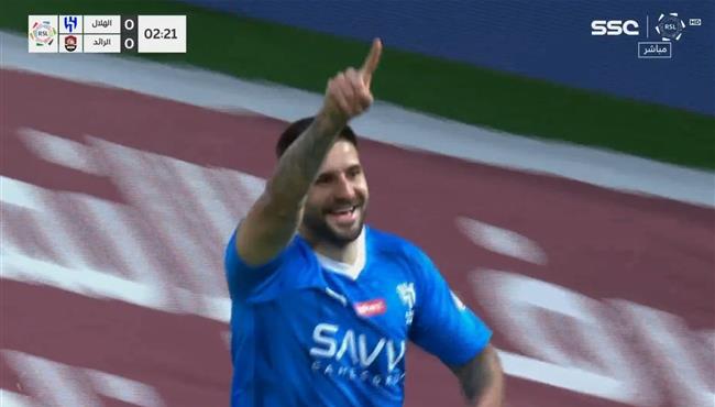 هدف الهلال الاول في مرمي الرائد بالدوري السعودي ميتروفيتش