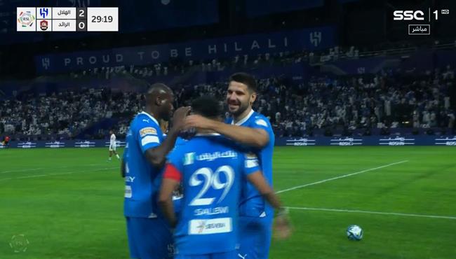 هدف الهلال الثاني في مرمي الرائد بالدوري السعودي ميتروفيتش