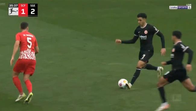 اسيست عمر مرموش لهدف اينتراخت فرانكفورت الثاني في مرمي فرايبورج بالدوري الالماني