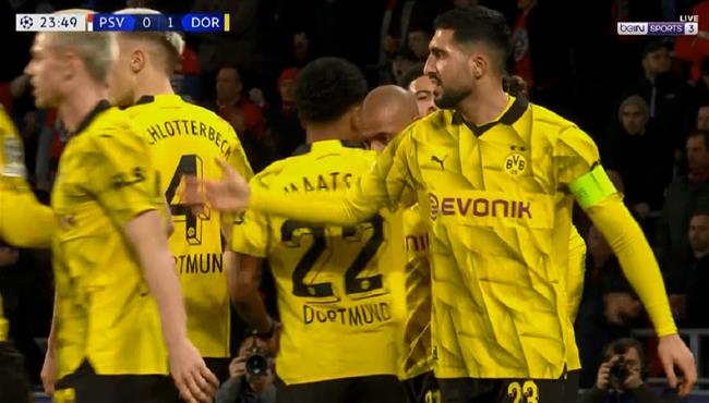 اهداف مباراة بوروسيا دورتموند وايندهوفن 1 1 دوري ابطال اوروبا