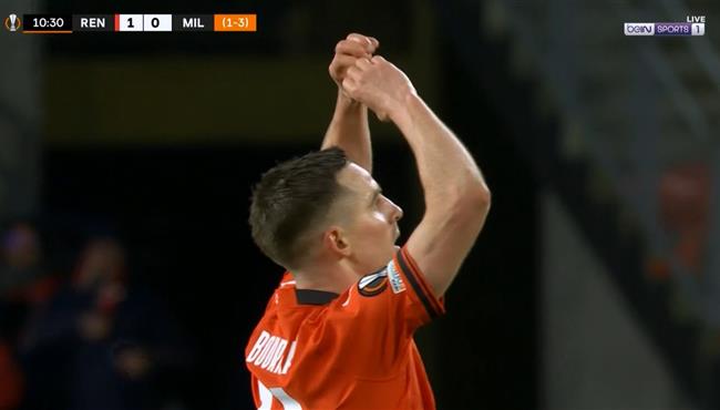 اهداف مباراة ميلان ورين 2 3 الدوري الاوروبي