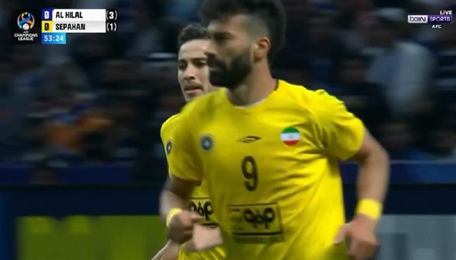 هدف سباهان اصفهان الاول في مرمي الهلال بدوري ابطال اسيا
