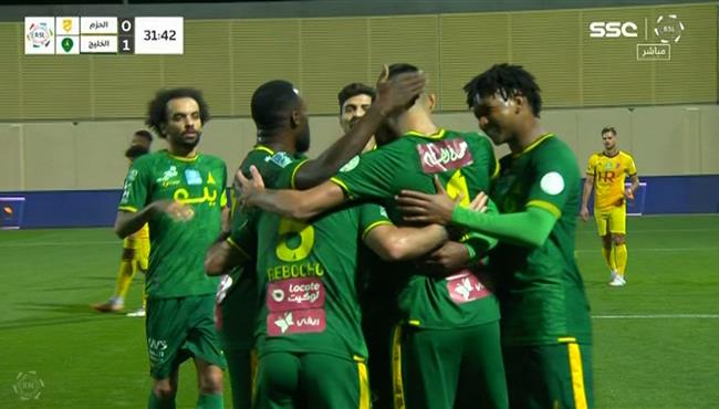 اهداف مباراة الخليج والحزم 1 1 الدوري السعودي