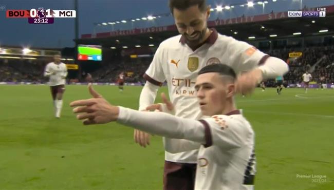 هدف فودين في مرمي بورنموث بالدوري الانجليزي