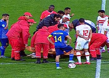 فيديو إصابة قوية لـ زيزو في مباراة الزمالك وأبو سليم وي غادر الملعب على نقالة