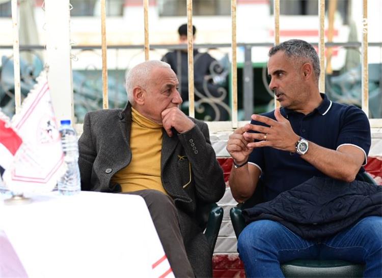 حسين لبيب رئيس الزمالك مع جوميز