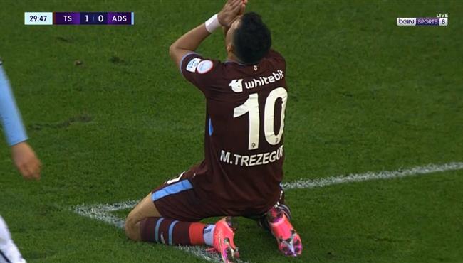 استلام رائع بالصدر ومقصيه تريزيجيه كاد ان يسجل هدف عالمي امام اضنة دمير سبور