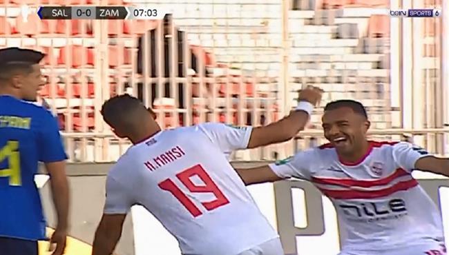 هدف ناصر منسي الاول في مرمي ابو سليم الليبي بكأس الكونفيدرالية