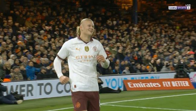 هدف هالاند الثالث في مرمي لوتون تاون بكاس الاتحاد الانجليزي