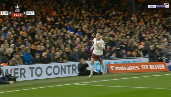 ميجا هاتريك هالاند في مرمي لوتون تاون بكاس الاتحاد الانجليزي