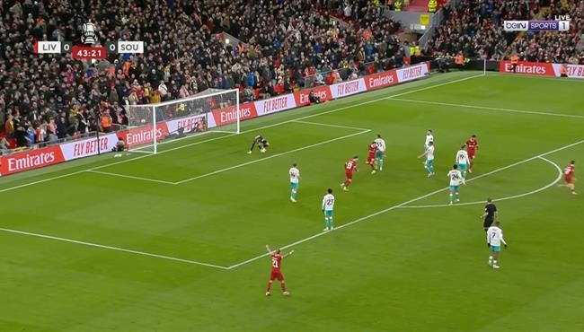 هدف ليفربول الاول الرائع في مرمي ساوثهامبتون بكأس الاتحاد الانجليزي