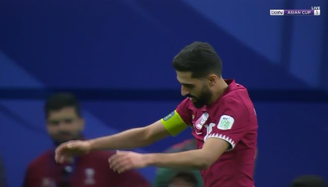 هدف قطر الاول في مرمي اوزبكستان بكأس اسيا