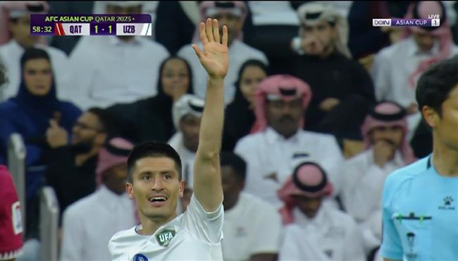 هدف تعادل اوزبكستان مع قطر 1 1 كاس اسيا