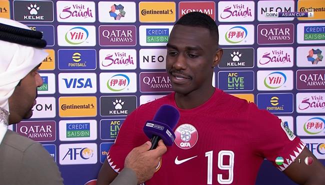 تصريحات المعز علي بعد فوز قطر علي اوزبكستان في كاس اسيا